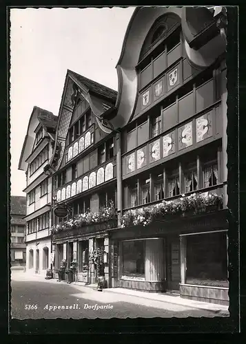 AK Appenzell, Dorfpartie mit Drogerie