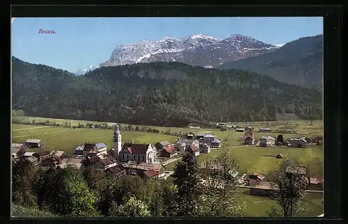 AK Bezau, Teilansicht mit Kirche