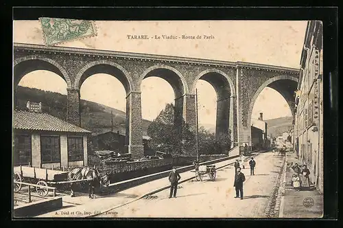 AK Tarare, Le Viaduc, Route de Paris