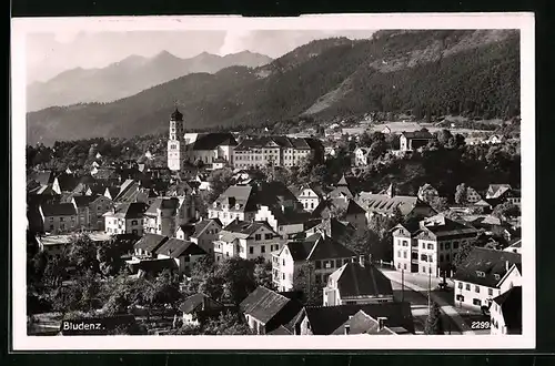 AK Bludenz, Teilansicht mit Kirche