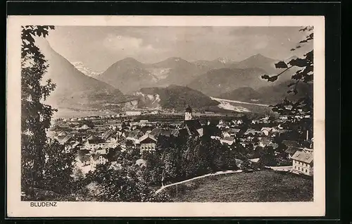 AK Bludenz, Teilansicht mit Kirche