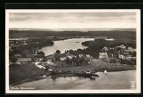 AK Himmelpfort /Kr. Templin, Ortsansicht mit Kloster, Fliegeraufnahme