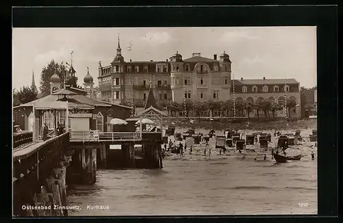 AK Zinnowitz /Usedom, Partie am Kurhaus