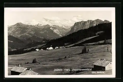 AK Bödele, Bregenzerwaldblick mit Hütten