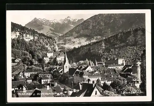 AK Feldkirch, Ortsansicht gegen Gurtisspitze