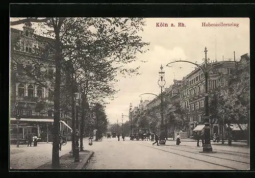 AK Köln-Neustadt, Hohenzollernring mit Passanten