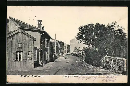 AK Deutsch-Avricourt, Blick in die Langestrasse