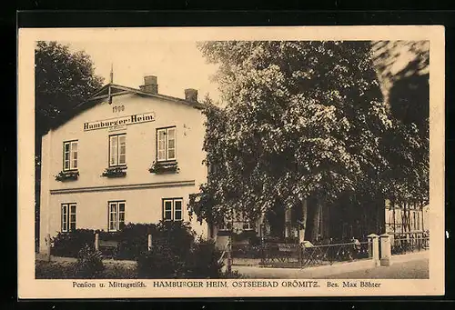 AK Grömitz, Blick zum Gasthaus Hamburger Heim