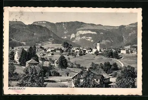 AK Andelsbuch, Teilansicht mit Kirche