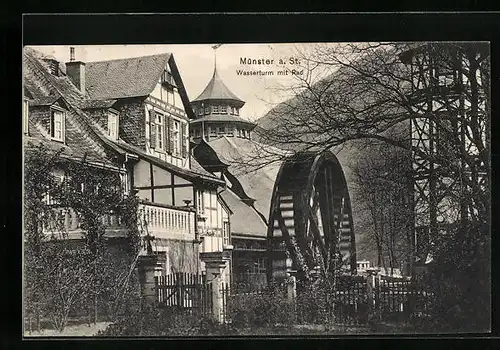 AK Münster a. St., Wasserturm mit Rad