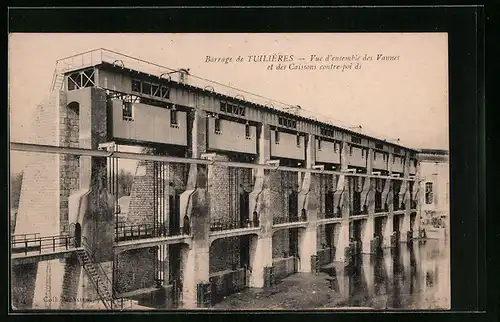 AK Tuilières, Vue d'ensemble des Vannes et des Caissons contre-poi ds