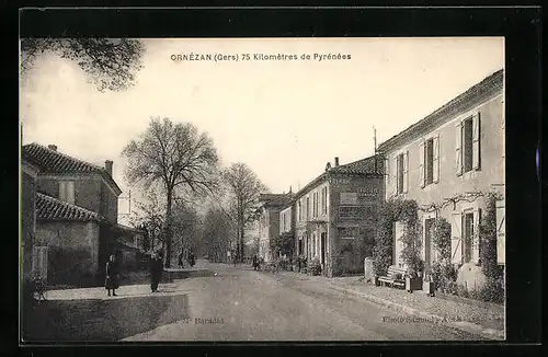 AK Ornézan, Ortsansicht mit Strassenpartie