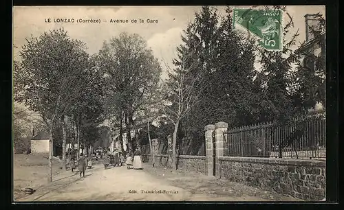 AK Le Lonzac, Avenue de la Gare