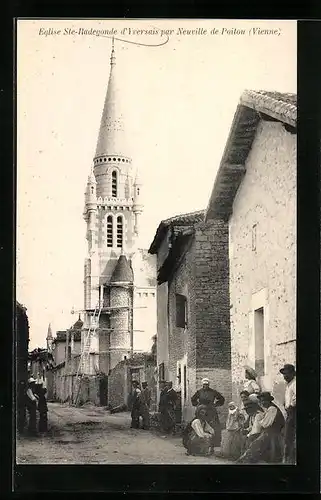 AK Vernon, L`Eglise et la Rue du Monument