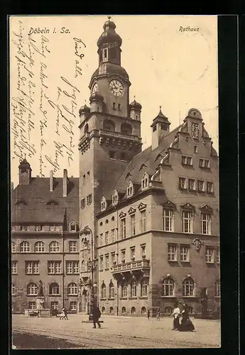 AK Döbeln, Blick auf das Rathaus