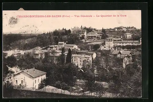 AK Charbonnières-les-Bains, Vue Générale, Le Quartier de la Gare