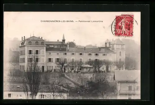 AK Charbonnières-les-Bains, Pensionnat Lamartine