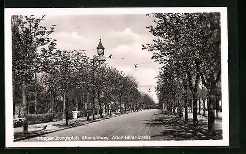 AK Altengrabow, Truppenübungsplatz, Strasse