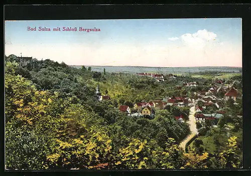 AK Bad Sulza, Ortsansicht mit Schloss Bergsulza