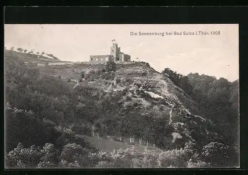 AK Bad Sulza i. Thür., Blick zur Sonnenburg