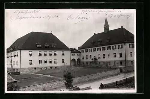 AK Münchsmünster, Strassenpartie mit Elisabethenheim