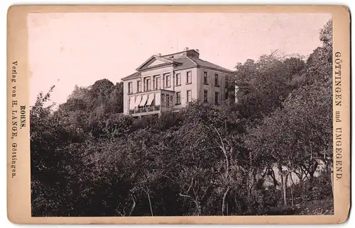 Fotografie H. Lange, Göttingen, Ansicht Rohns, Blick auf das Gasthaus Rohns