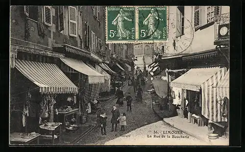 AK Limoges, La Rue de la Boucherie