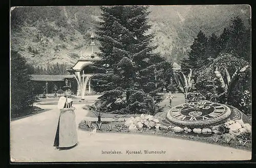 AK Interlaken, Blumenuhr und Kursaal