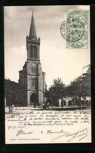 AK Le Mas Grenier, Clocher de l`Eglise