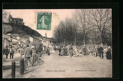 AK Salies-du-Salat, Boulevard du Gravier