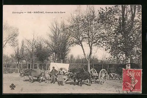 AK Ribérac, Avenue de la Gare