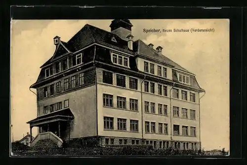 AK Speicher, Neues Schulhaus, Vorderansicht