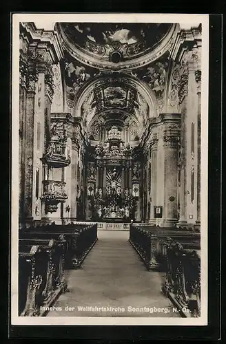 AK Sonntagberg, Innenansicht der Wallfahrtskirche