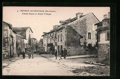 AK Peyrat-le-Chateau, Avenue Carnot et Ancien Tribunal