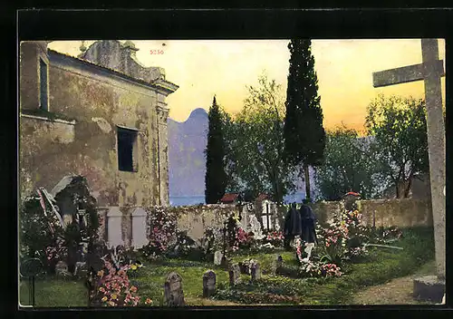 AK Torbole /Lago di Garda, Cimitero