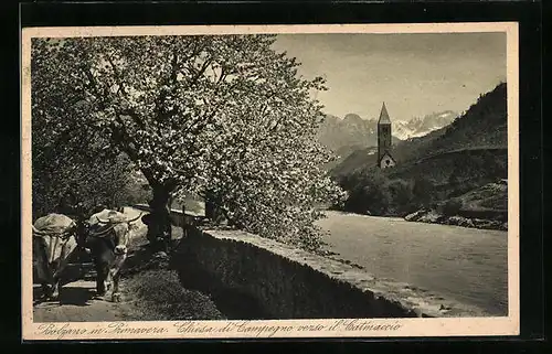 AK Bolzano, Chiesa di Campegno verso il Catinaccio