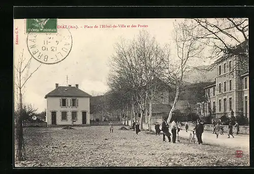 AK Sault-Brenaz, Place de l`Hotel-de-Ville et des Postes