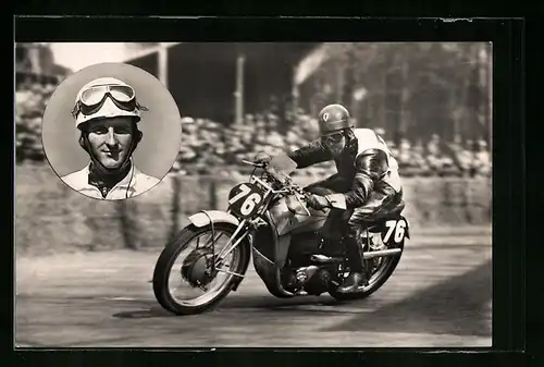 AK Wilhelm Herz mit seiner Auto Union-DKW-Maschine, Motorradrennen