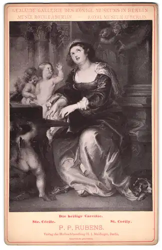 Fotografie H. J. Medinger, Berlin, Gemälde: Die heilige Caecilie, nach P. P. Rubens