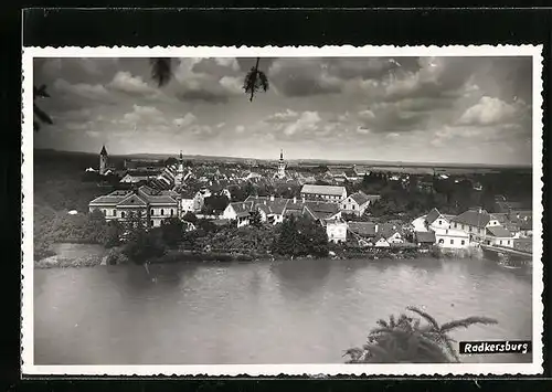 AK Radkersburg, Ortsansicht aus der Vogelschau