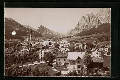 AK Cortina, Totalansicht gegen Alpen