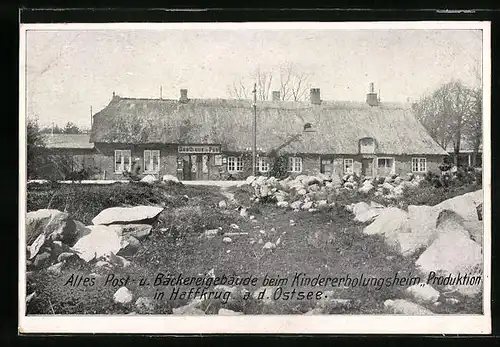 AK Haffkrug /Ostsee, Altes Post- und Bäckereigebäude / Gasthaus zur Post beim Kindererholungsheim