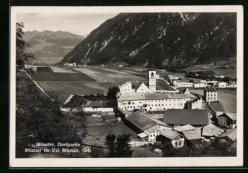 AK Münster, Dorfpartie vom Berg aus gesehen