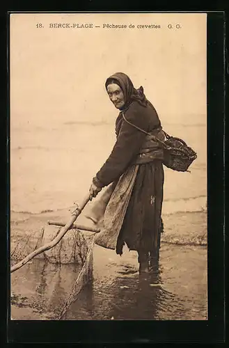 AK Berck-Plage, Pecheuse de crevettes