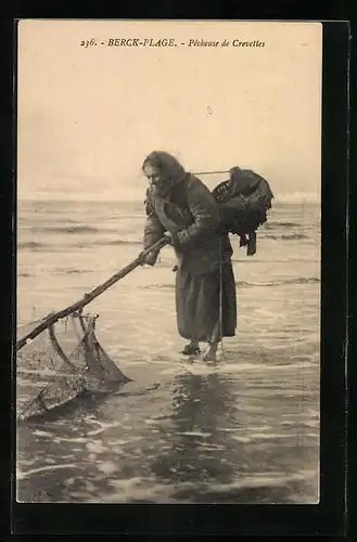 AK Berck-Plage, Pecheuse de Crevettes