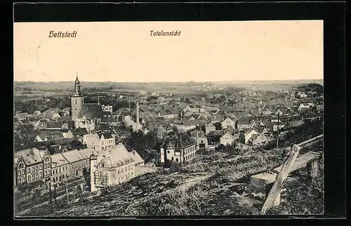 AK Hettstedt, Totalansicht mit Kirche