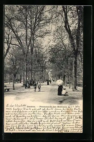 AK Genéve, Promenade des Bastions