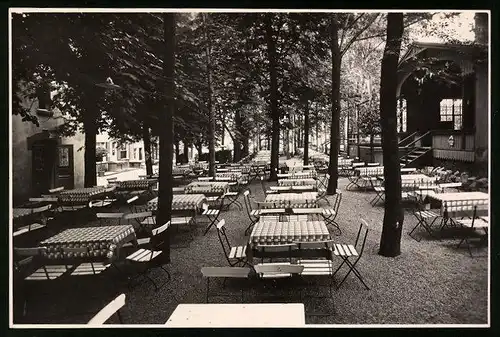 Fotografie Brück & Sohn Meissen, Ansicht Frankenberg, Garten-Terrasse Gasthof Lützelhöhe