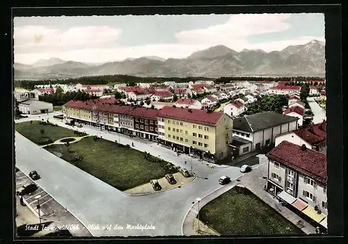 AK Traunreut /Obb., Blick auf den Marktplatz