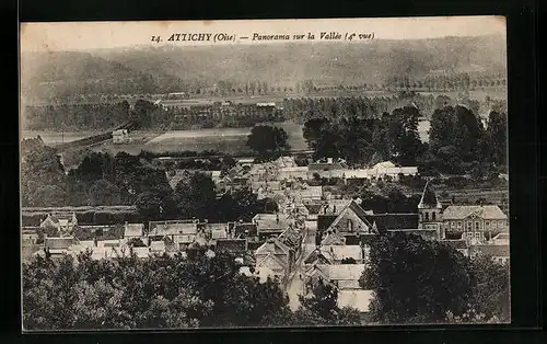 AK Attichy, Panorama sur la Vallee